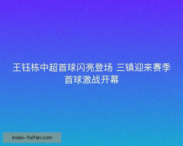 王钰栋中超首球闪亮登场 三镇迎来赛季首球激战开幕