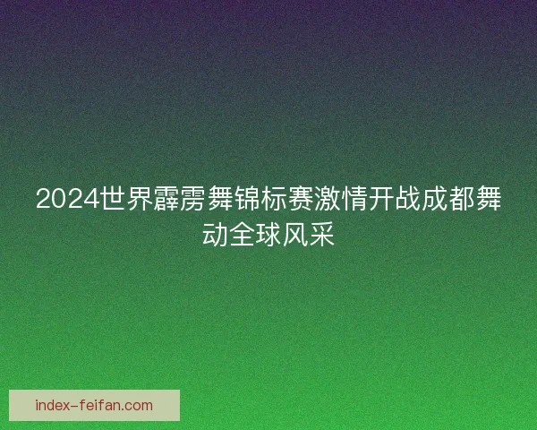 2024世界霹雳舞锦标赛激情开战成都舞动全球风采